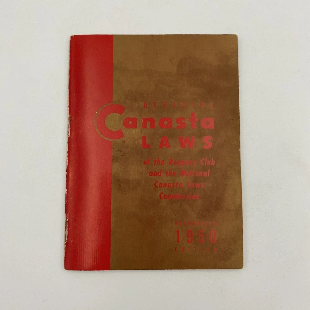 Official Canasta Laws Regency Club + National Commission 1950 Edition Booklet